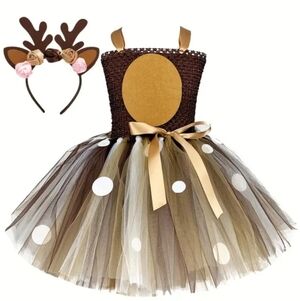 Brown and Gold Deer Costume for Kids